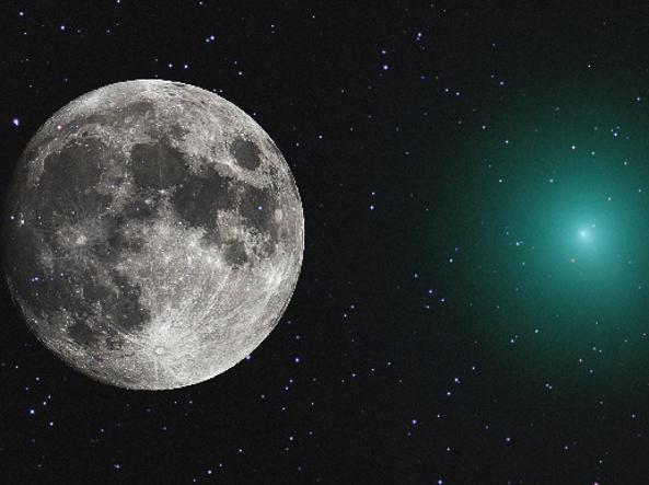 Moon 320. Комета Виртанена. 46 Виртанена. Комета и полумесяц. Метеор астрофотография.